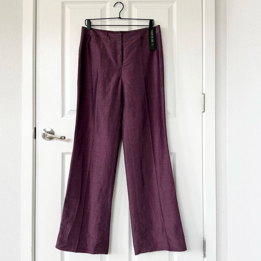 Lafayette 148 New York Women's Gates Straight Leg Pants in Kir - Picture 1 of 9